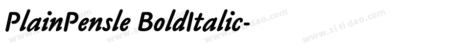 PlainPensle BoldItalic字体转换